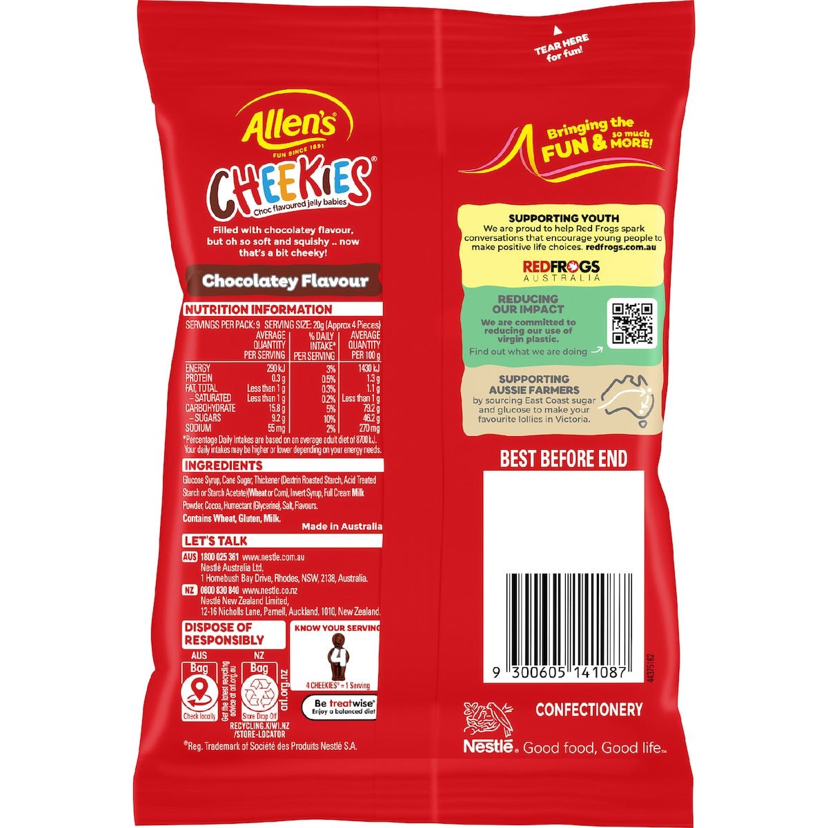 Allen's Cheekies Lollies Bag - 190g