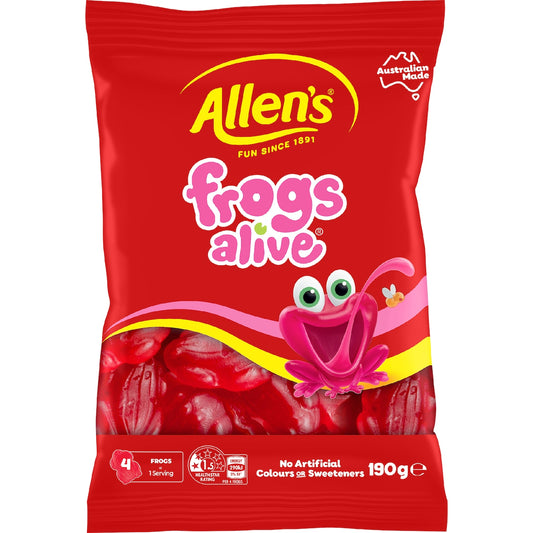 Allen's Frogs Alive Lollies Bag