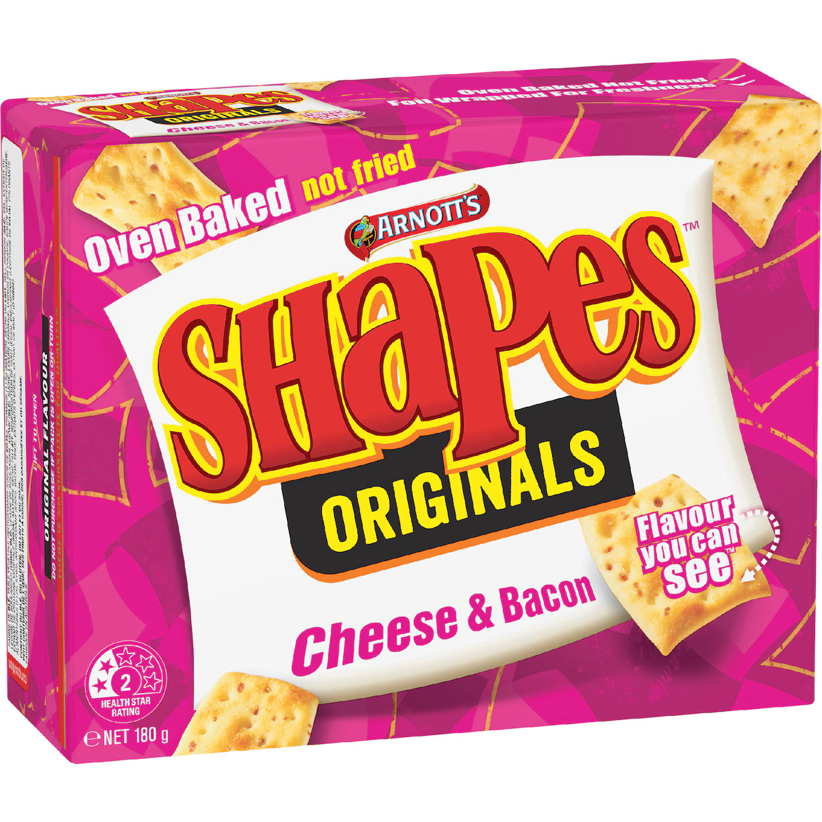 Arnott's Shapes Cheese & Bacon Cracker Biscuits