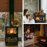 6 Blades Fireplace Stove Fan Heat Cocoon Self-Powered Wood Top Burner Eco Heater