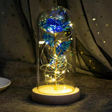 Rose in Glass Dome Eternal Forever Flower LED