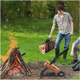 Wall Mounted Kindling Splitter Portable Log Splitter with Firewood Carrying Bag