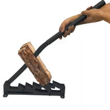 Wall Mounted Kindling Splitter Portable Log Splitter with Firewood Carrying Bag